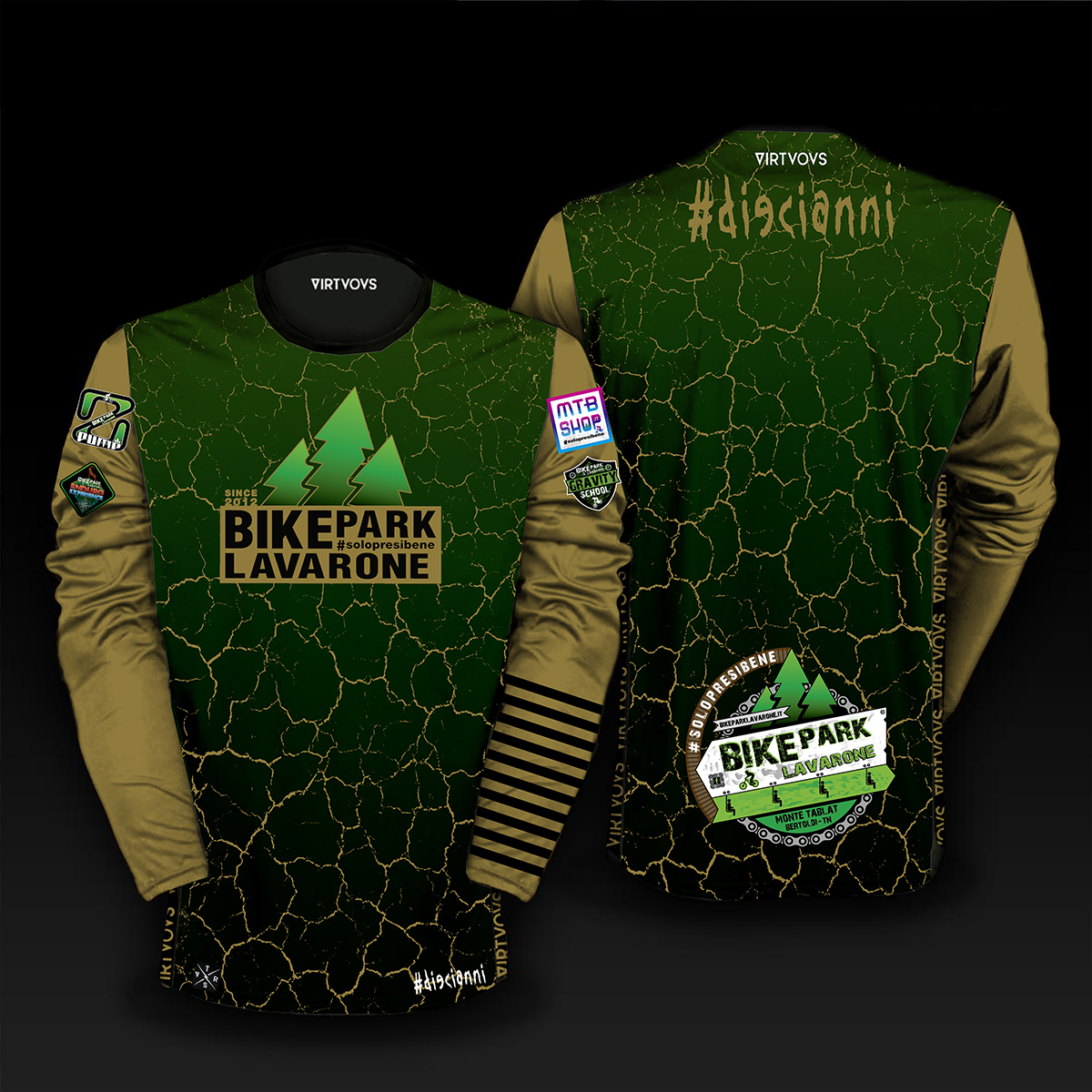 Maglia Bikepark Lavarone Terra Gold Manica Lunga 2023