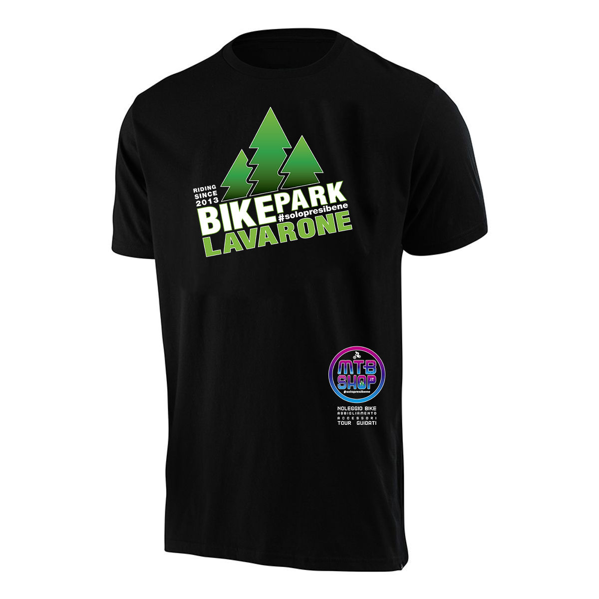 T Shirt MtbShop X Bikepark Lavarone Zombieland Nera 1